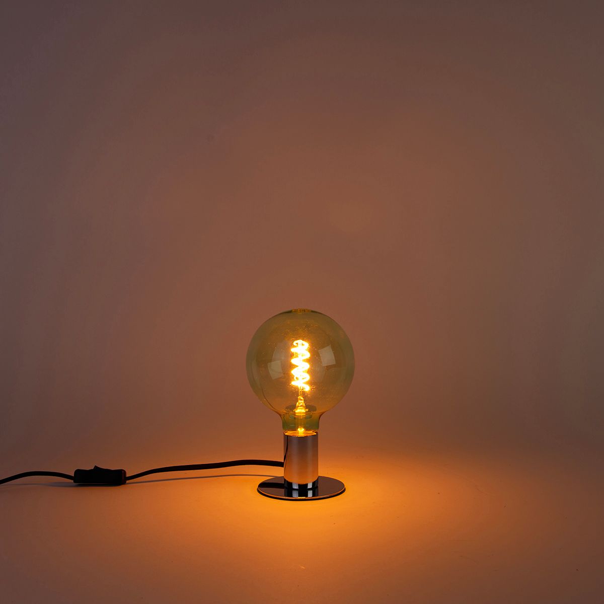 E27 dimbare LED spiraal filament lamp G125 groen 4W 180 lm 1800K