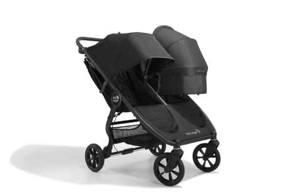 Baby Jogger city mini GT2 double, Baldakin, Tvillingvogn, Alle kjønn, Solide hjul, Sammenleggbar, Sort