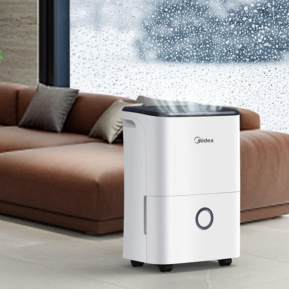 Midea Luftentfeuchter, 20L/24h, Raumgröße ca.100m³(40m²), DF-20DEN7-WF, APP-fähig, 24H Timer, Wassertank 3L, Weiß