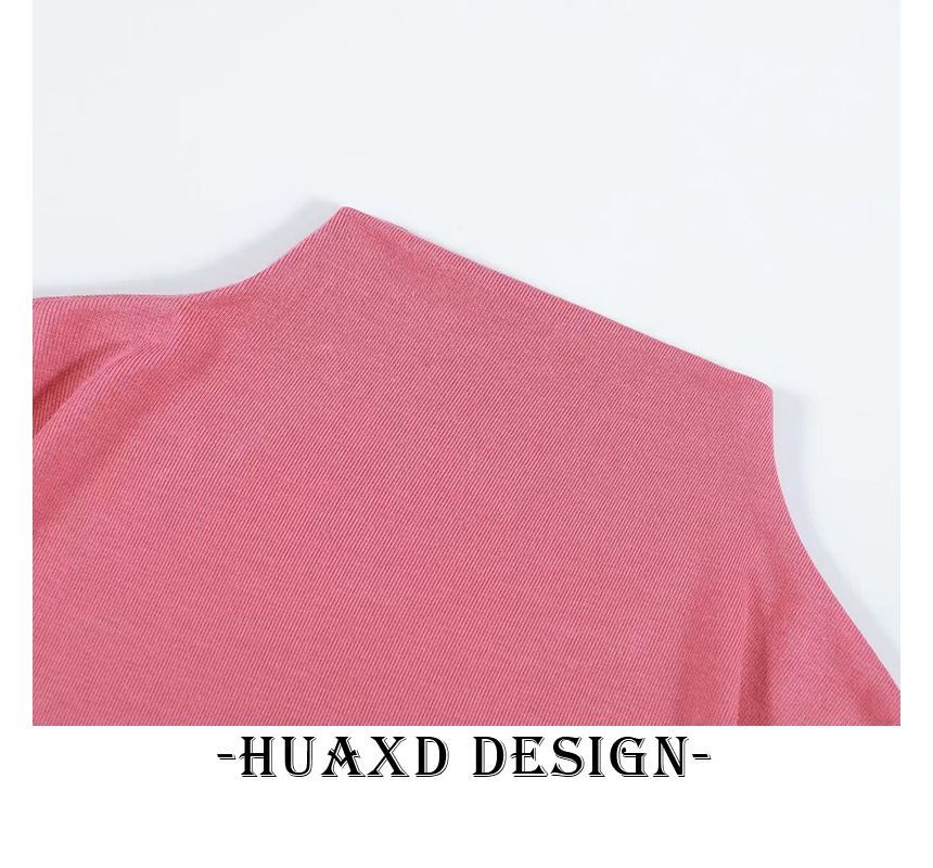 SPUCIKLEI - Tanktop met lage hals en effen kleur