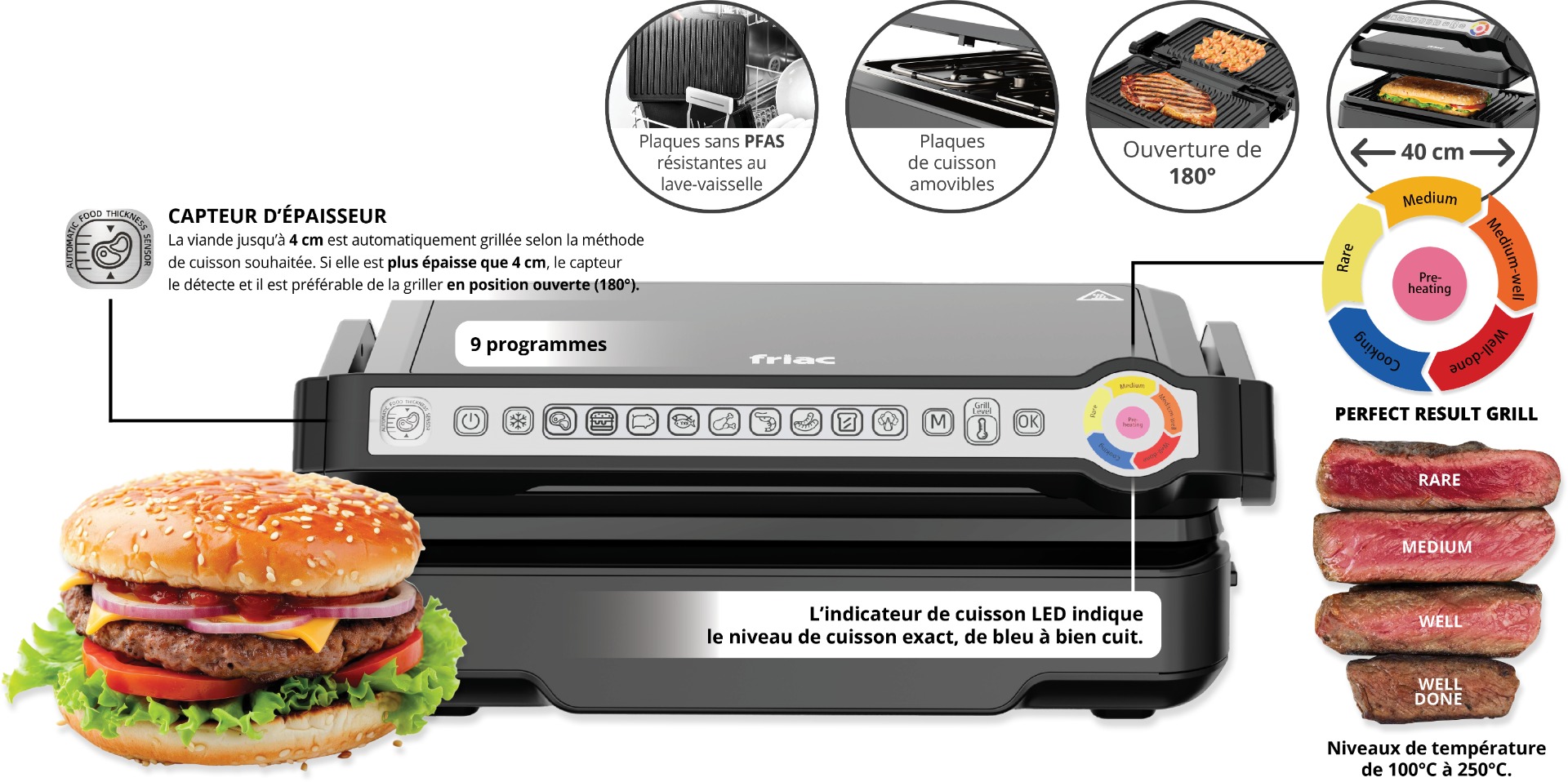 Friac GR-2500 XXL Contact grill 2300W