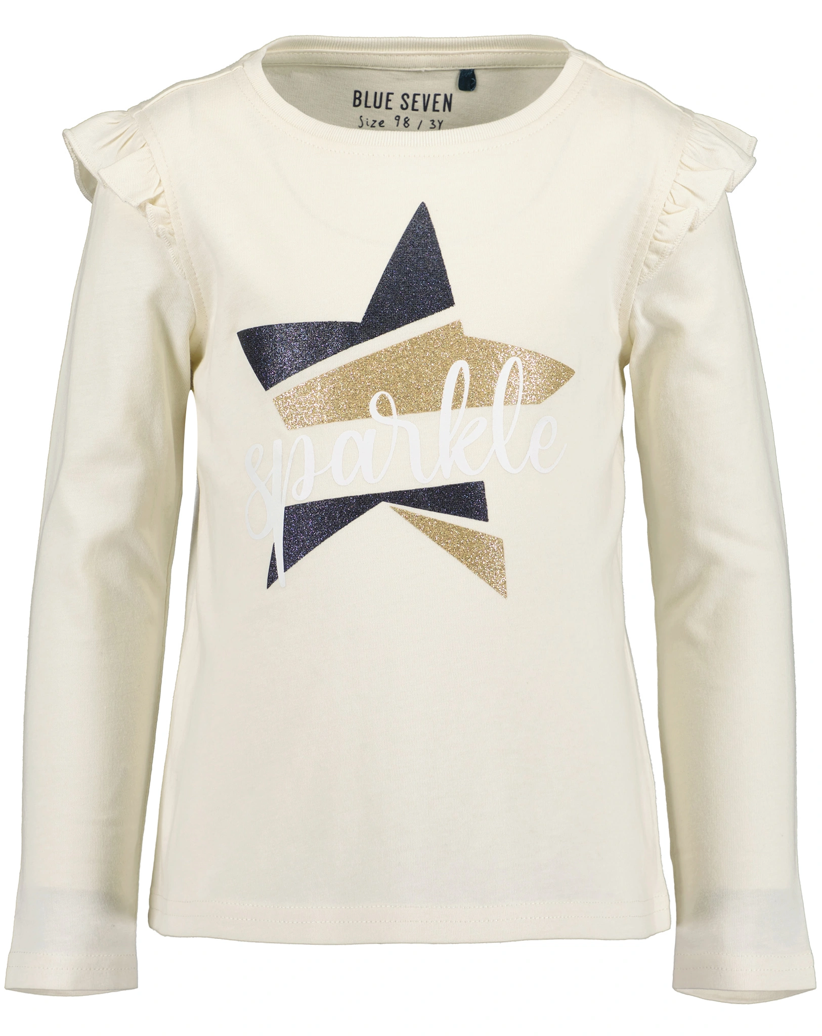 Langarmshirt SPARKLE STAR in offwhite