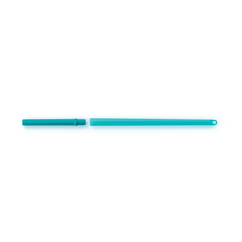 Eco+ Straw Duo Zwei nachhaltige, längenverstellbare Trinkhalme aus recyceltem Material