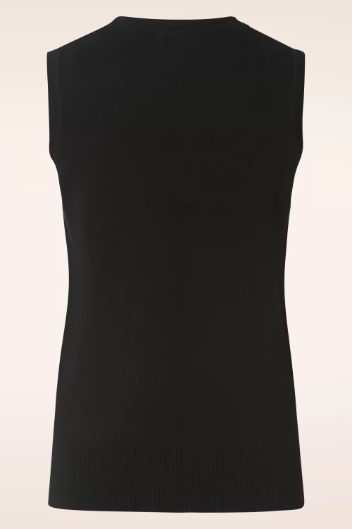 King Louie Birdie V-Neck spencer in zwart