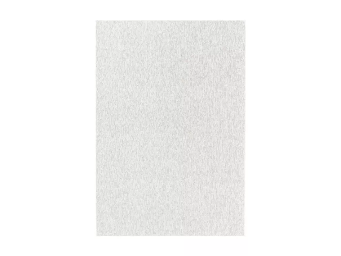 tapis salle à manger 200x290 tissé crème rectangle motif uni SAKRDA