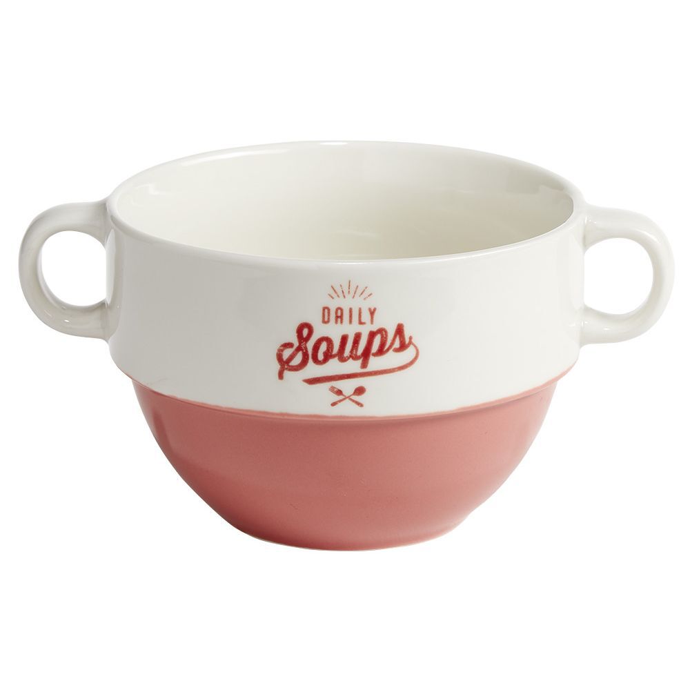 Bol à soupe en faïence bicolore 600 ml