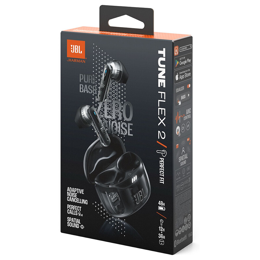 JBL Tune Flex 2 Ghost Edition Noir