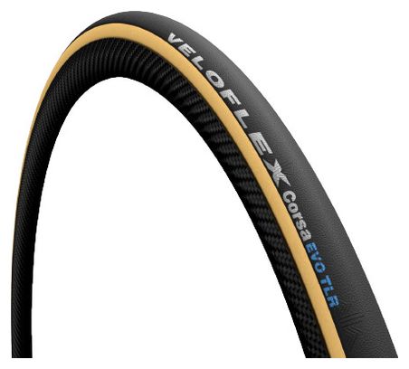 Pneu Route Veloflex Corsa Evo 700mm Tubeless Souple Noir/Beige