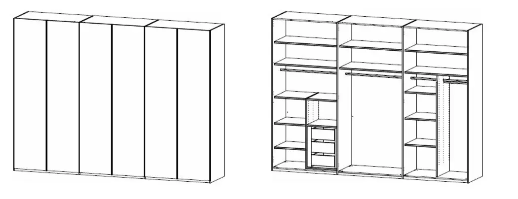 Kleiderschrank Skat Meridian 301 x 223 cm