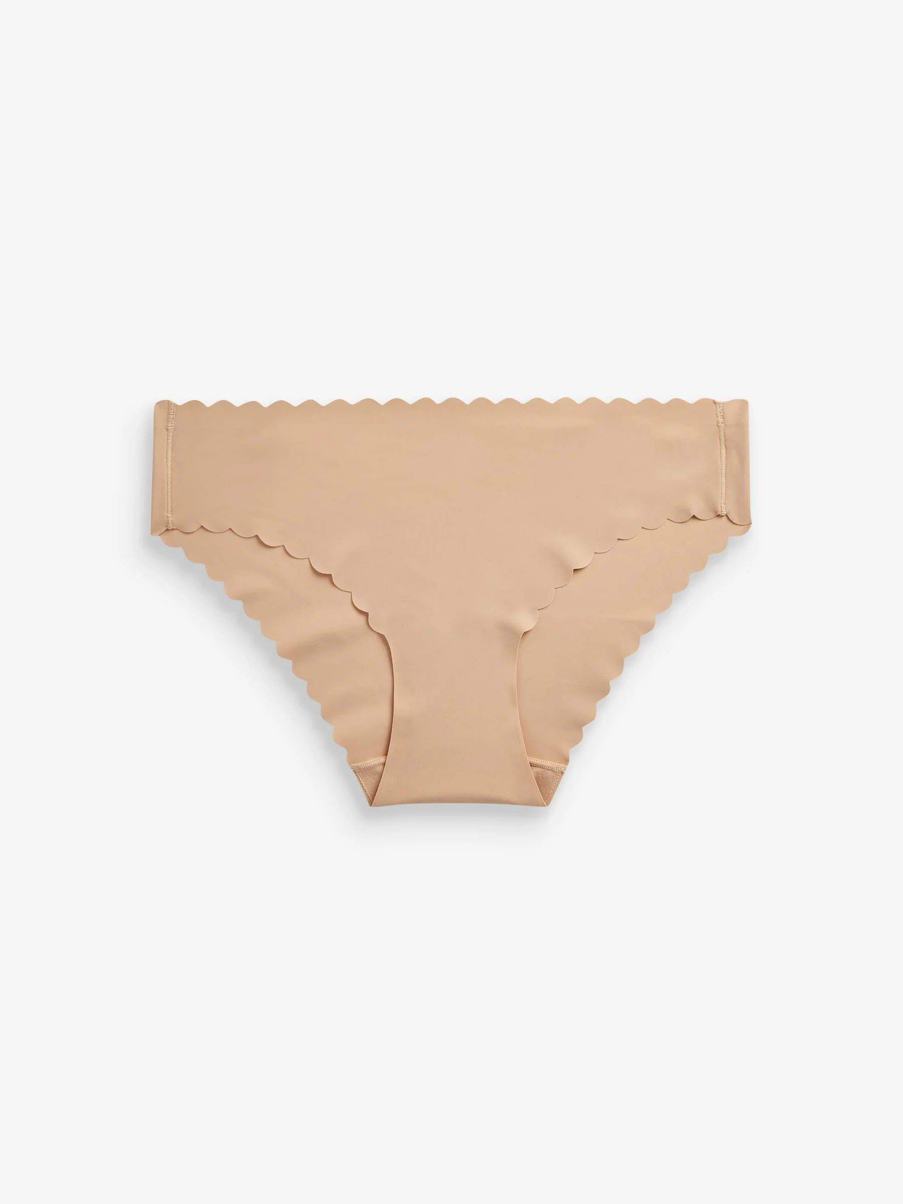 Pastelroze nude - No VPL slipje met geschulpte rand