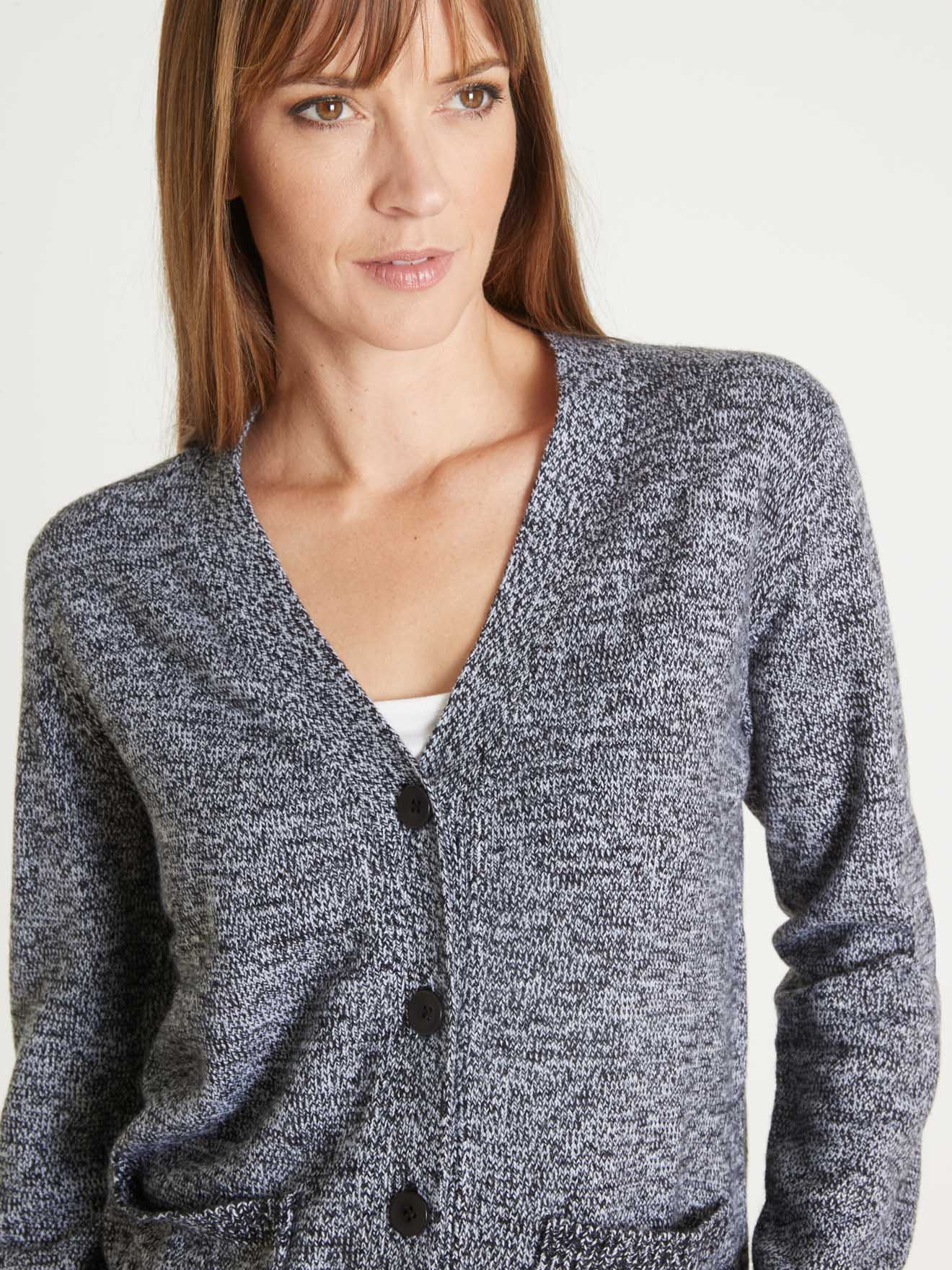 Gilet classique en maille chinée