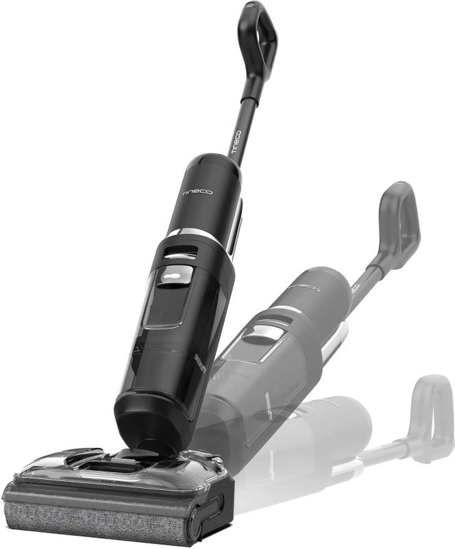 Tineco Floor ONE S7 Stretch Ultra Nat Droogstofzuiger 180 °  Lay Flat Natstofzuiger 85 ° C 5 Min Flashdry Self-Clean 50 Min Running Time Dual Block Anti-Tangle schoon zowel randen, schoon onder