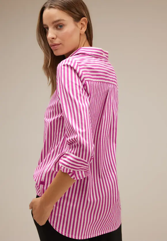 Streifen Hemdbluse - bright cozy pink