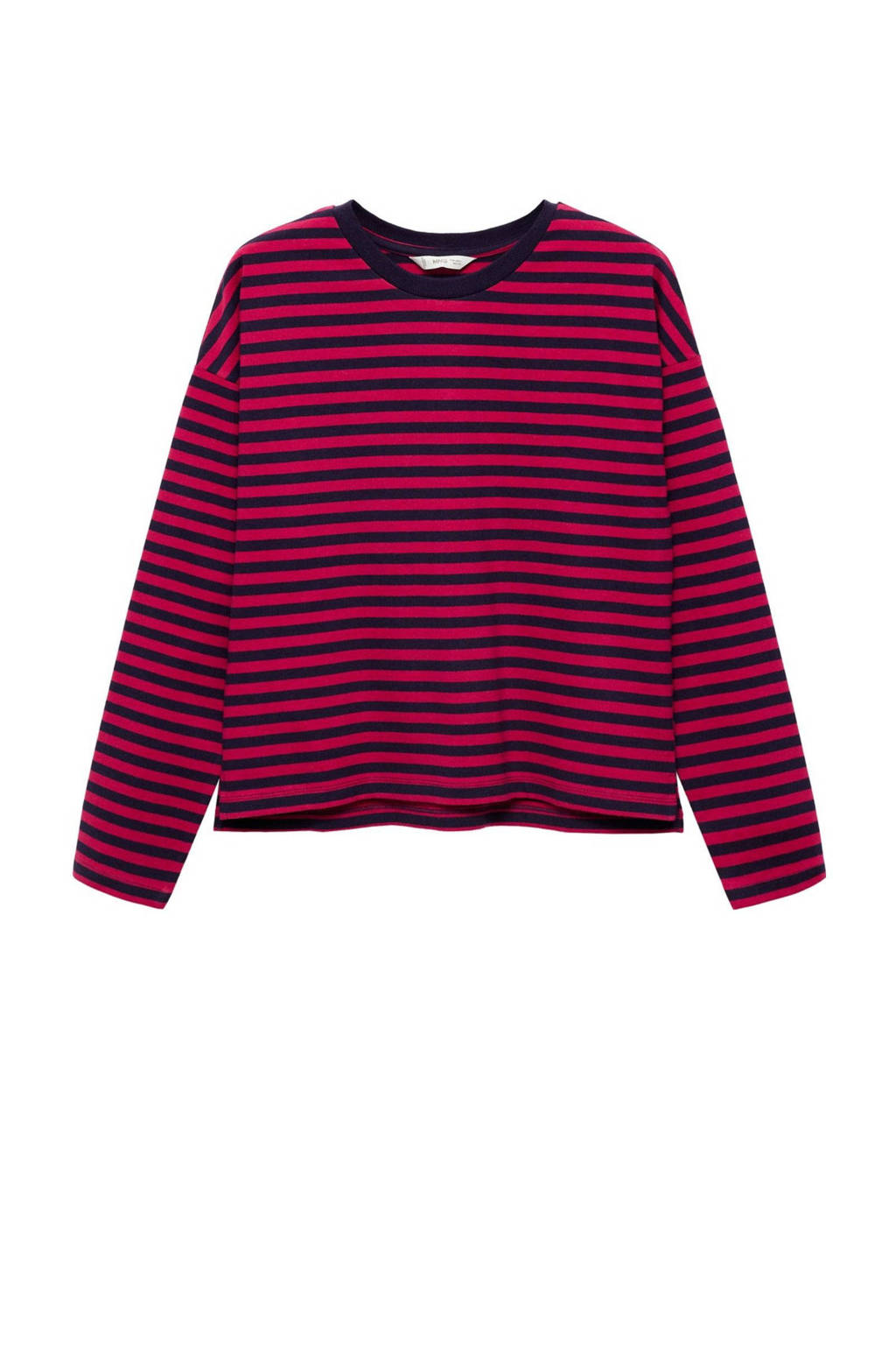 MANGO TEEN longsleeve rood rib gebreid