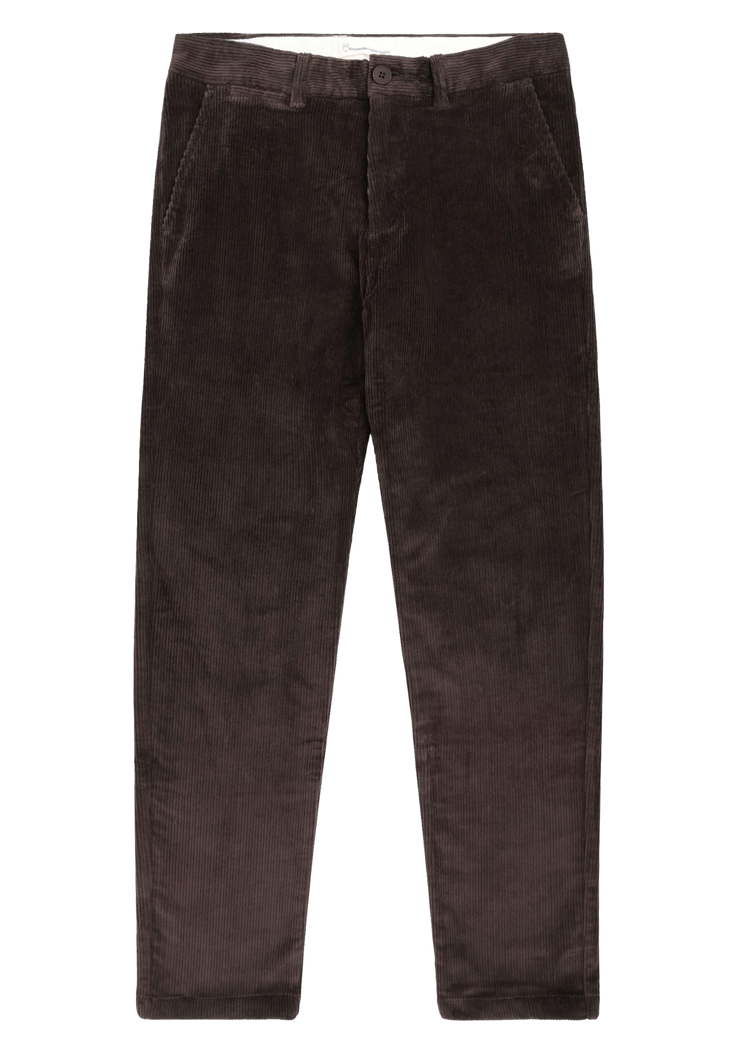 Knowledge Cotton Apparel Cord-Hose Chuck 8 Wales Corduroy Chino Pants Chocolate Torte