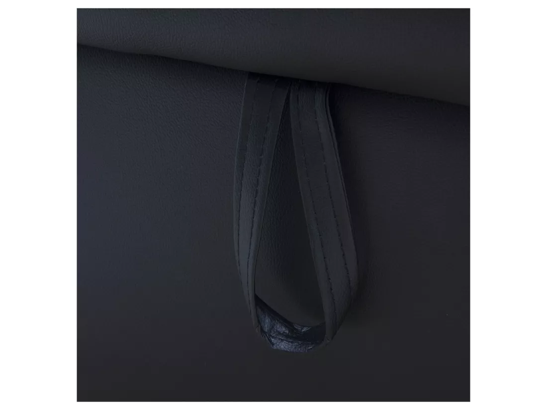 Canapé d'angle convertible simili CLARK 3 places noir - HAPPY GARDEN