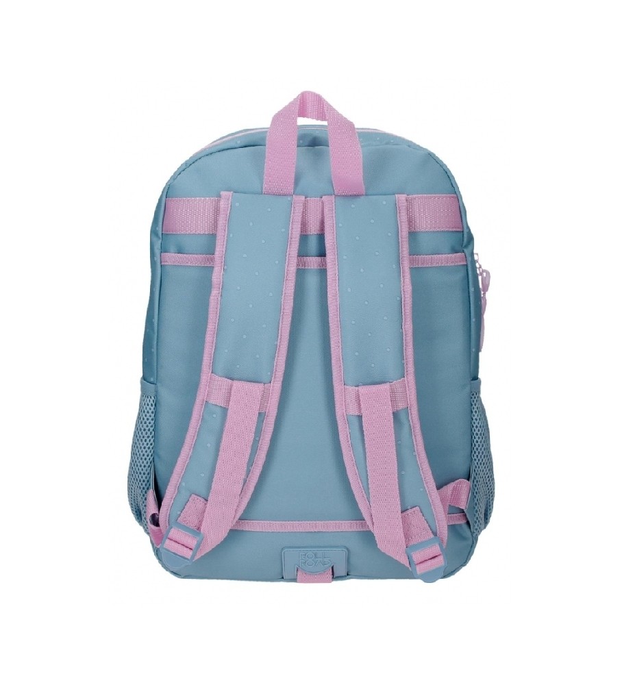 Mochila Roll Road Peace cm adaptável para carro 42 cm azul, rosa