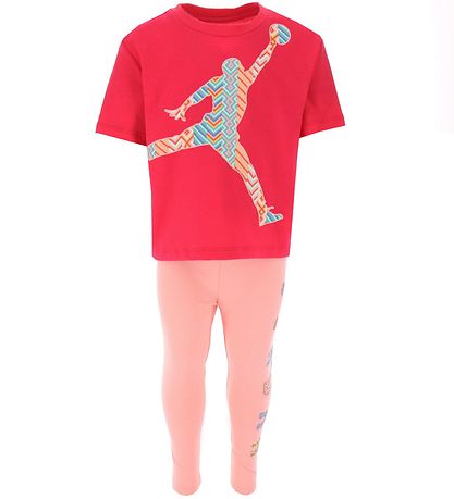 Jordan T-Shirt/Leggings - Mädchen Bff - gebleichte Coral