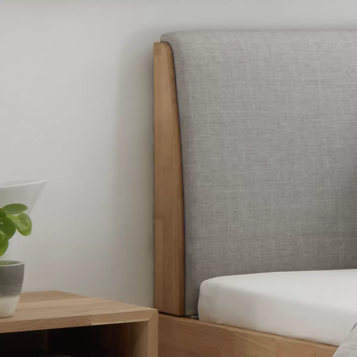 Hasena Bett 140x200 Simone 140 x 200 anthrazit,hellbraun
