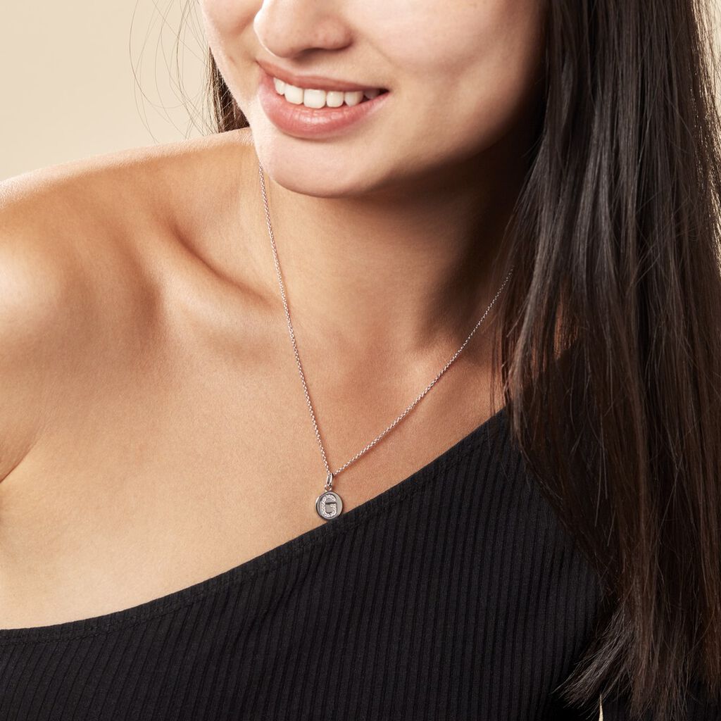 Collier Argent Eugenien Oxydes De Zirconium