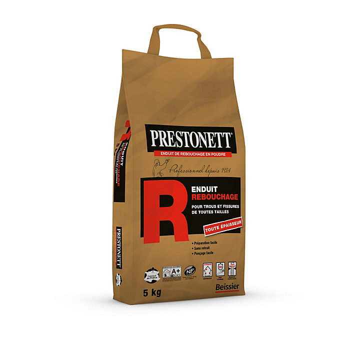 Enduit de rebouchage en poudre Prestonett 5kg