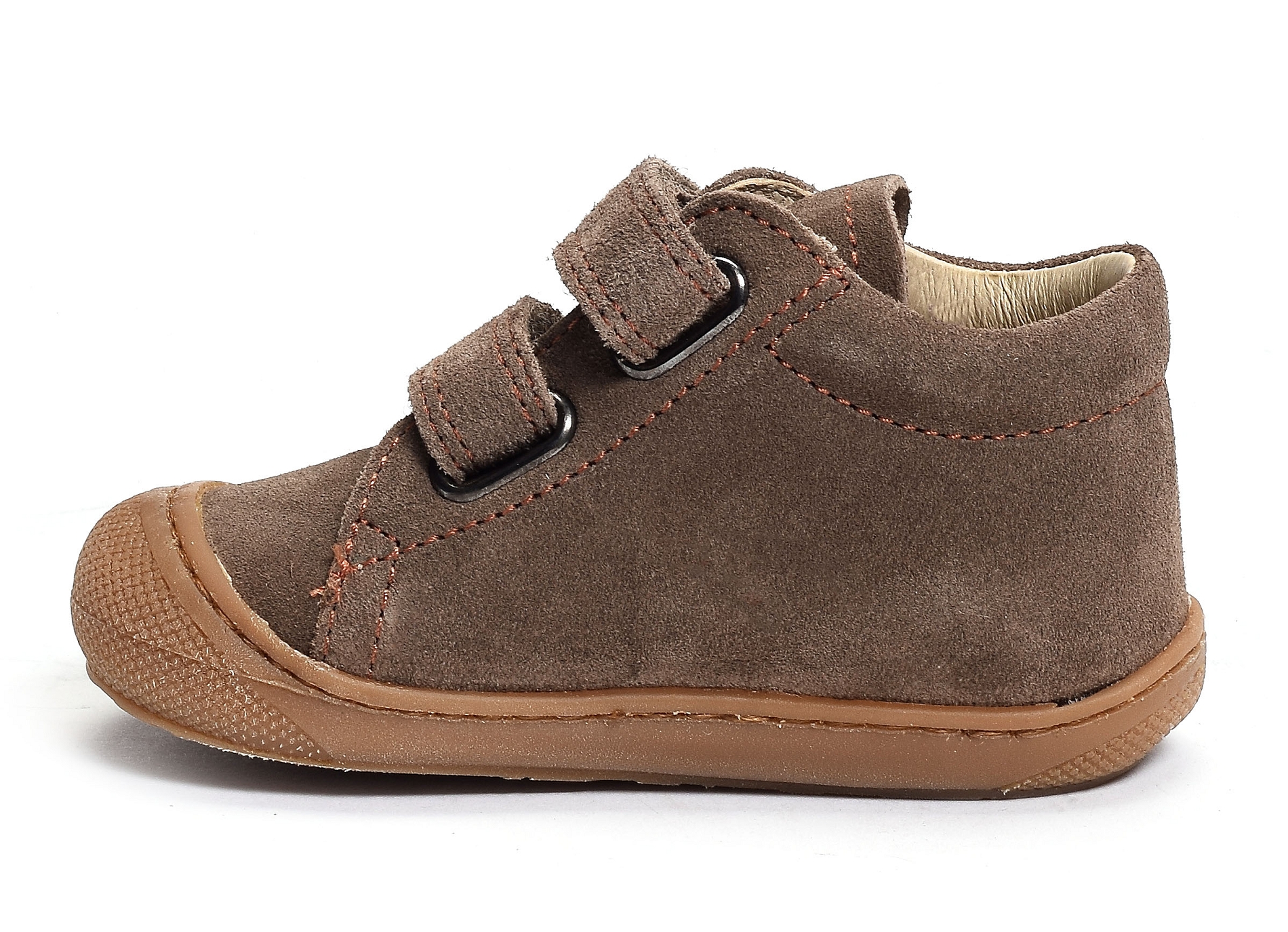 Cocoon boy velcro velours marron