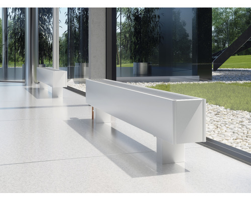 Vrijstaande convectorradiator KORALINE Optimal LKO H 250 x L 600 x D 130 mm wit incl. voeten