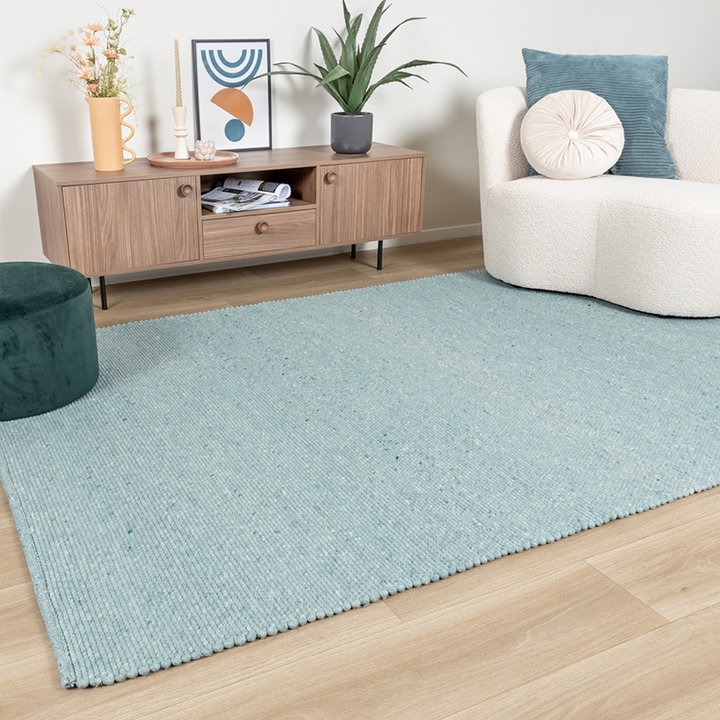 Wollen vloerkleed - Wise Blauw