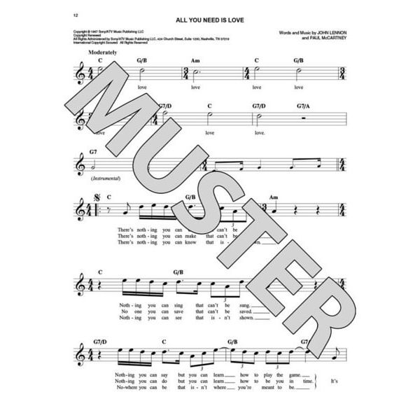 Hal Leonard The Beatles Easy Fake Book