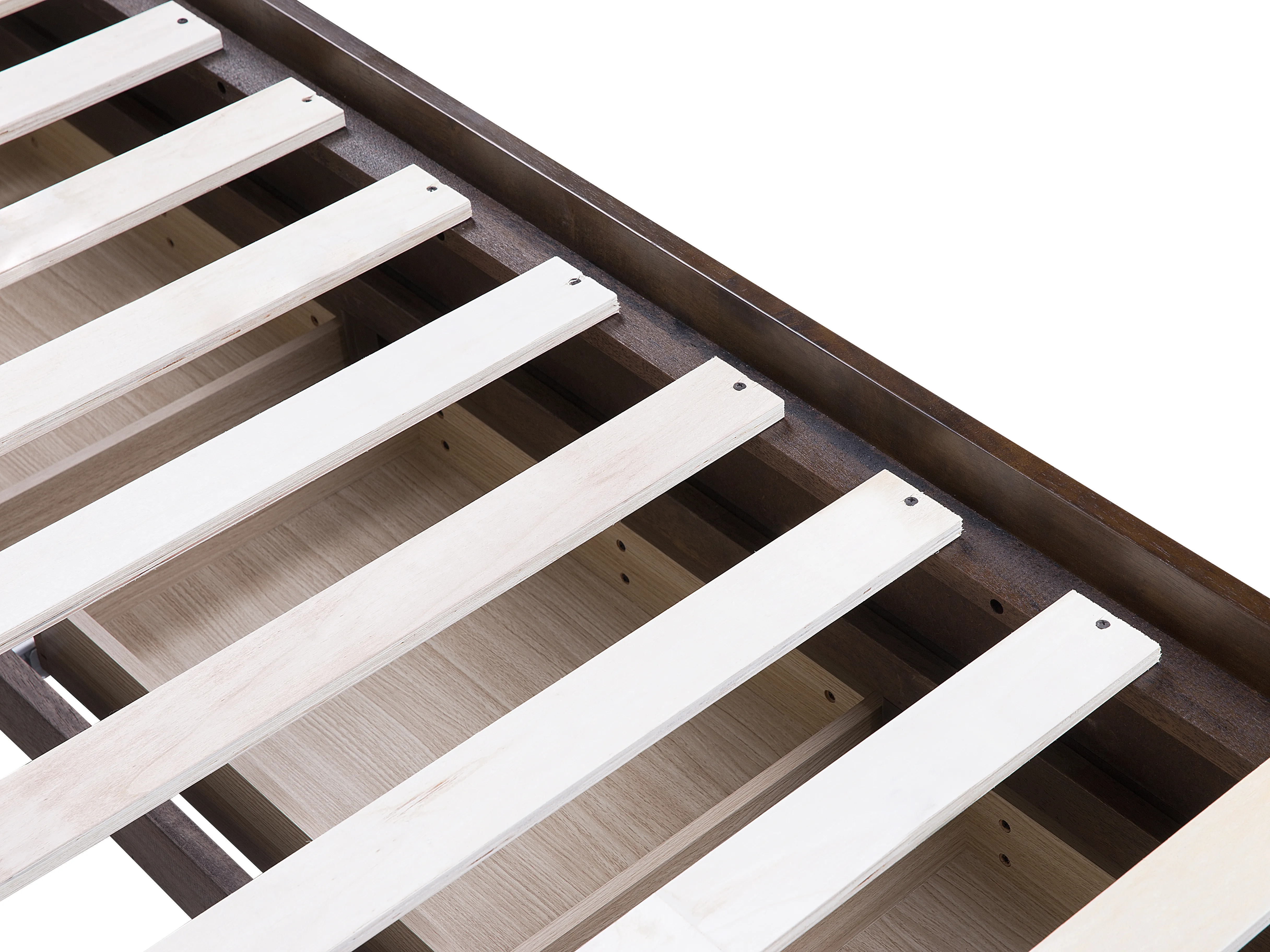 Bed met opbergladen Hout CAHORS 90 x 200 cm Donkerbruin