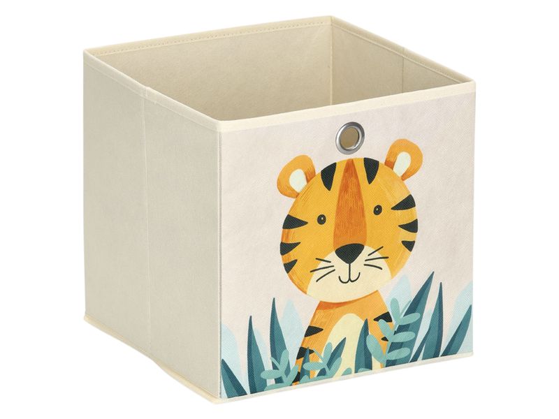 Zeller Present Spielzeugbox Tiger 28 x 28 cm Aufbewahrungsbox für Kinderzimmer