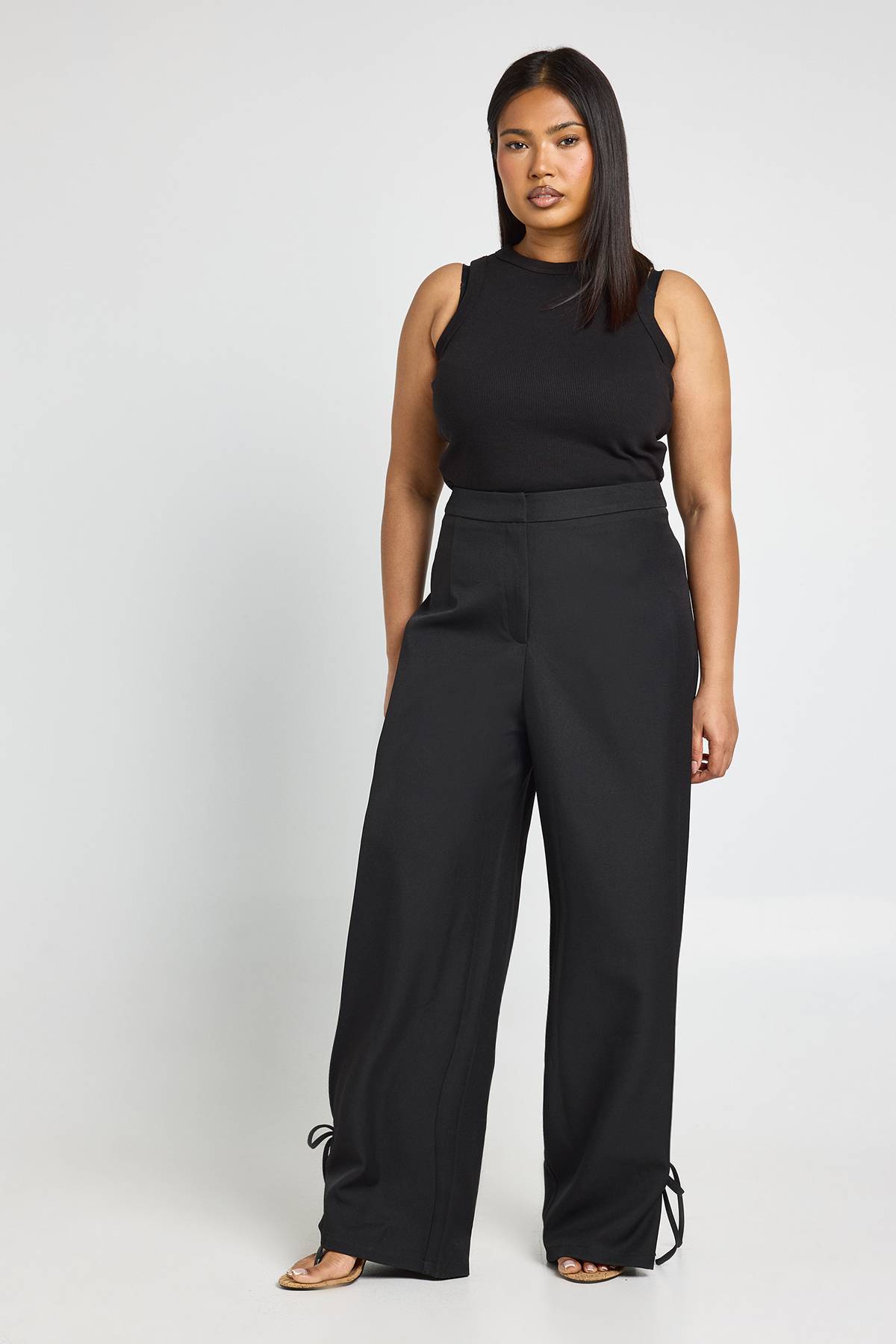 boohoo Pantalon Tailleur À Détail Noué