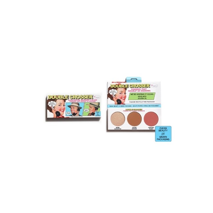 theBalm C&G Double Crosser Trio Konturpalette: Bronzer + Rouge + Highlighter 8,5 g