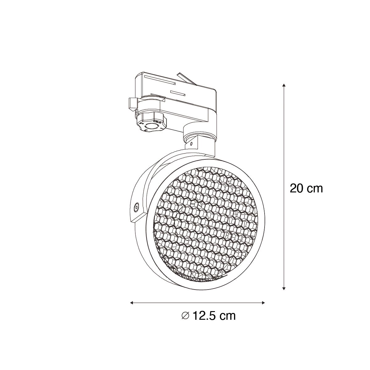Railspot goud voor 3-fase rail GU10 111mm - 3-Phase Master Honey