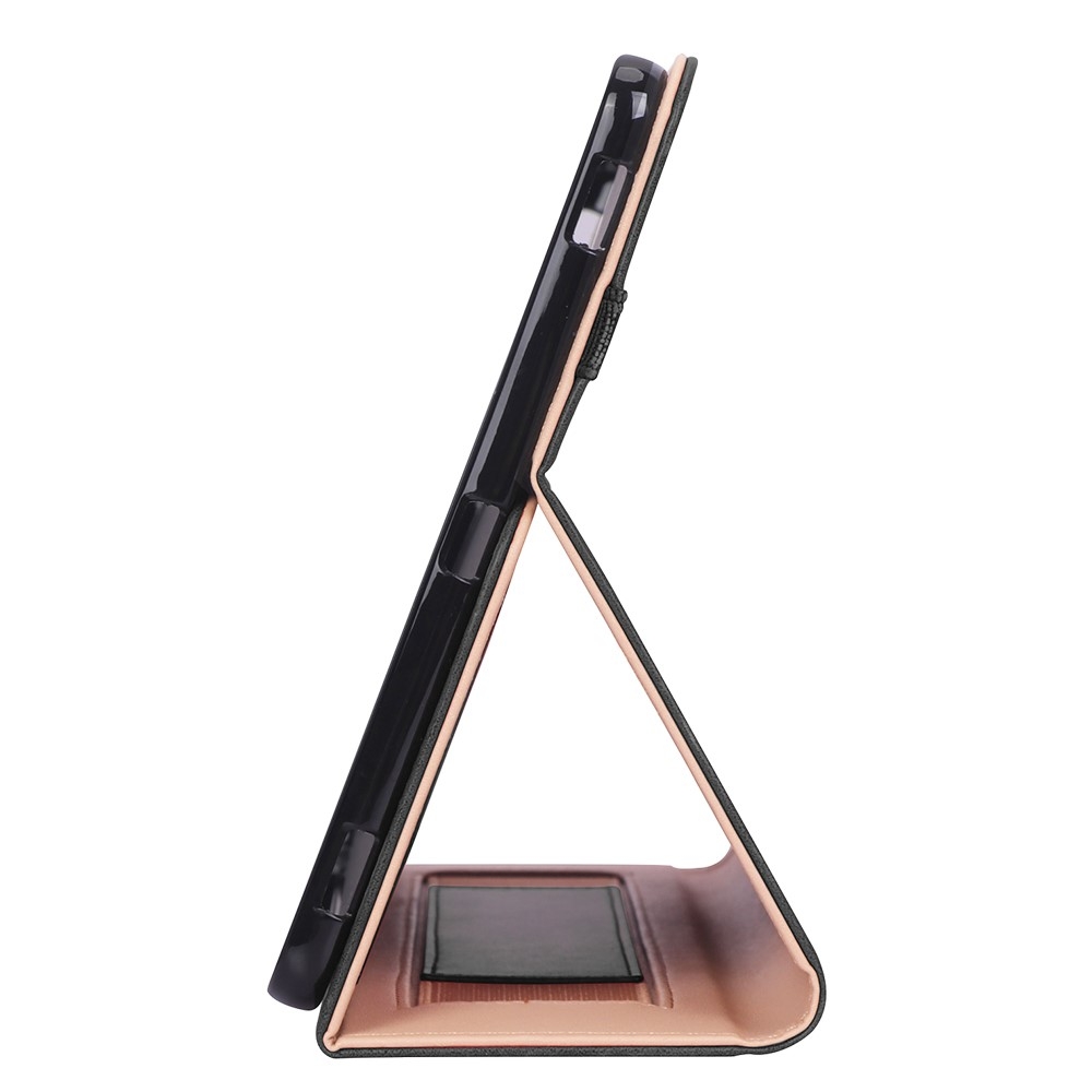 Samsung Galaxy Tab S8  Plus / Tab S7  Plus Leder Tasche Flip Cover mit Handschlaufe - Schwarz