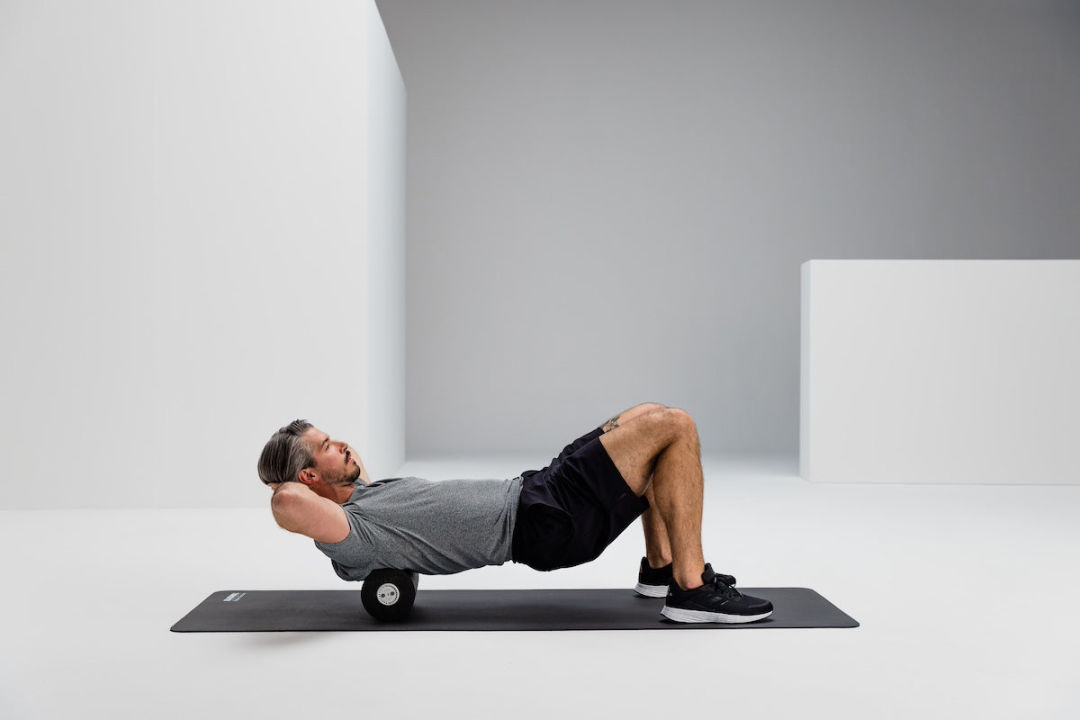 Faszienrolle mit Vibration Booster Set Slim BLACK