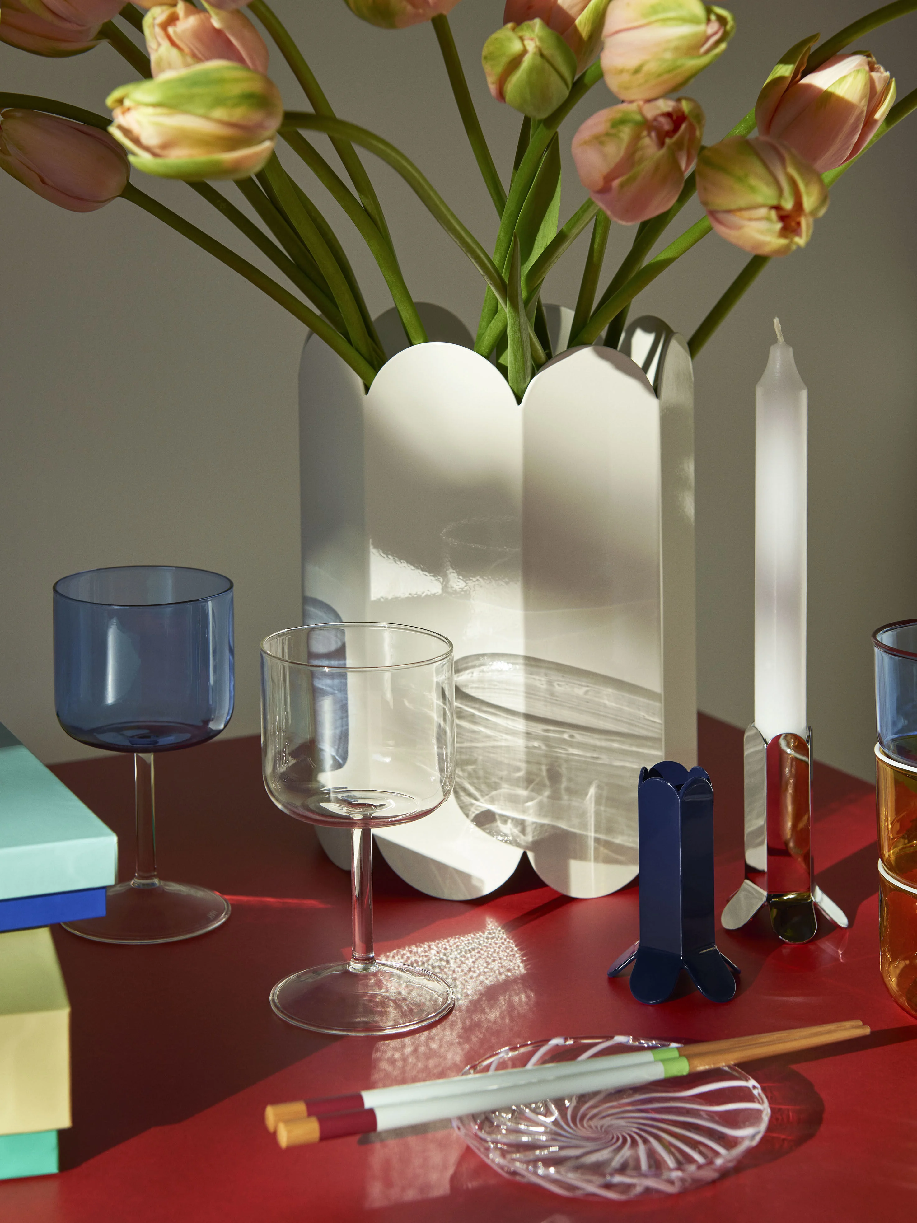 SPIN - Assiette à mignardises verre | Blanc