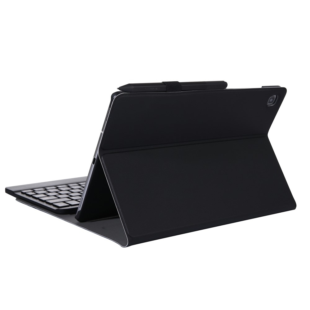 Samsung Galaxy Tab S6 Lite (2024/2022/2020) Leder Tasche mit abnehmbarer Bluetooth Tastatur Keyboard (QWERTY) - Schwarz