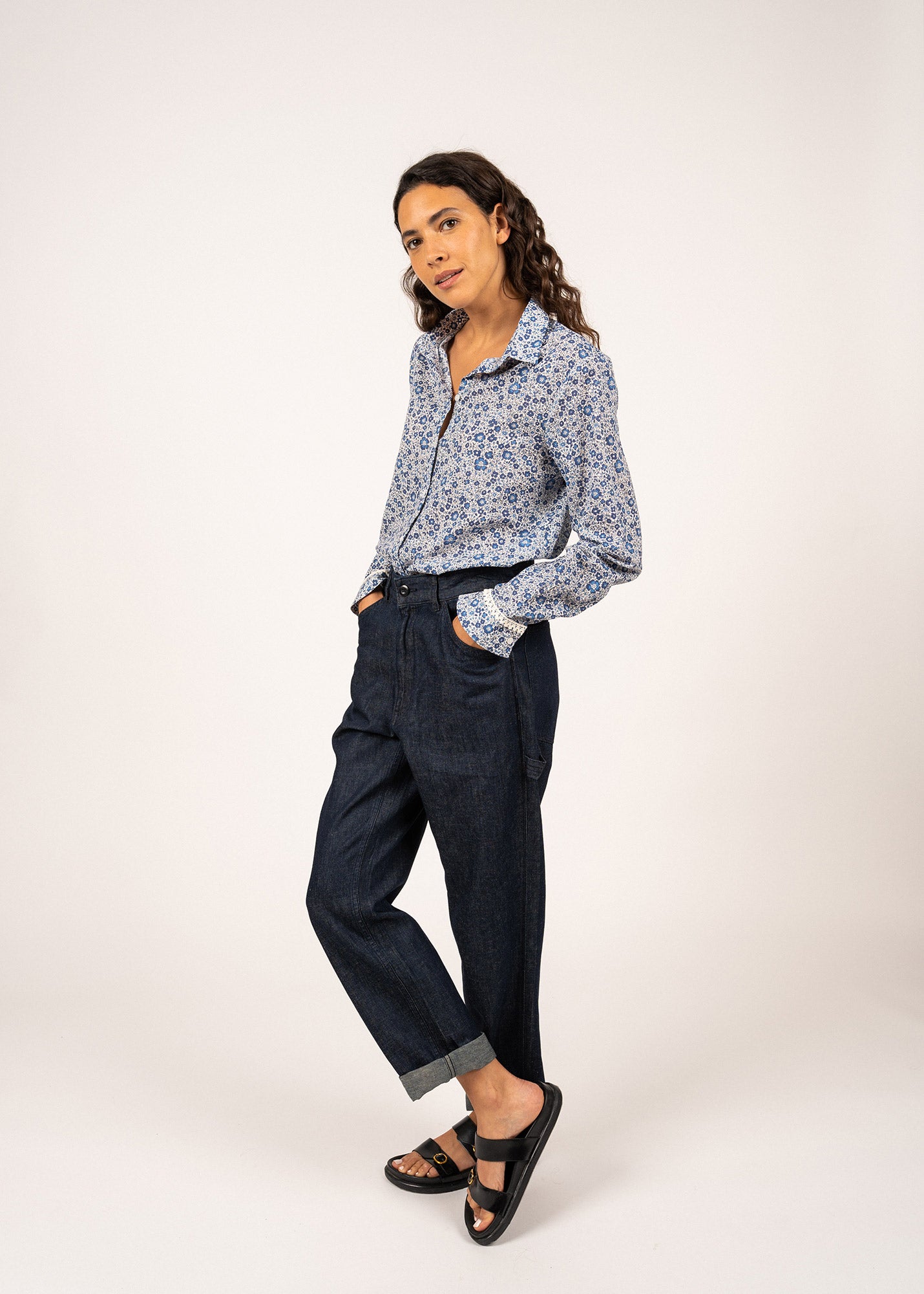 Chemise à motifs floraux Maria
