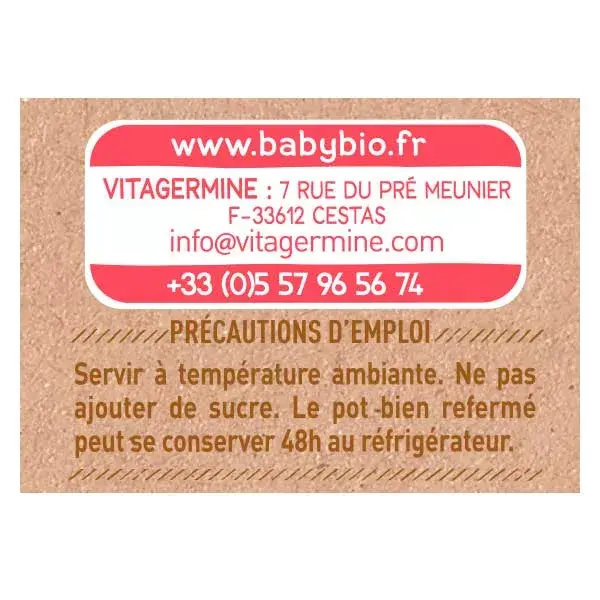 Babybio Frutas em Pote Maçã Baunilha +4m Orgânico 2 x 130g