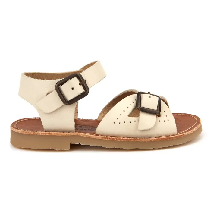 Young Soles Sandales Cuir Pearl | Ecru