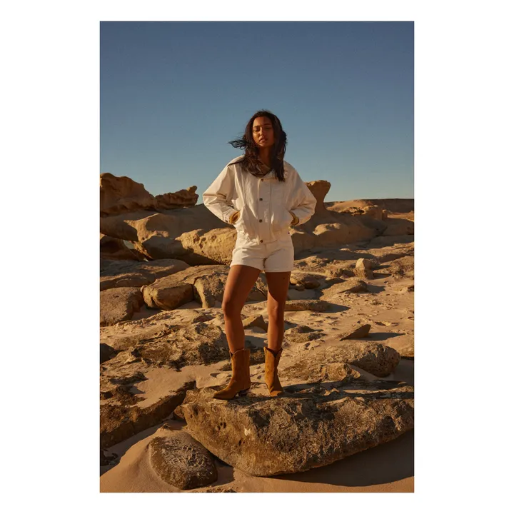 Alma Deia Blouson Denim Coton Bio | Blanc cassé