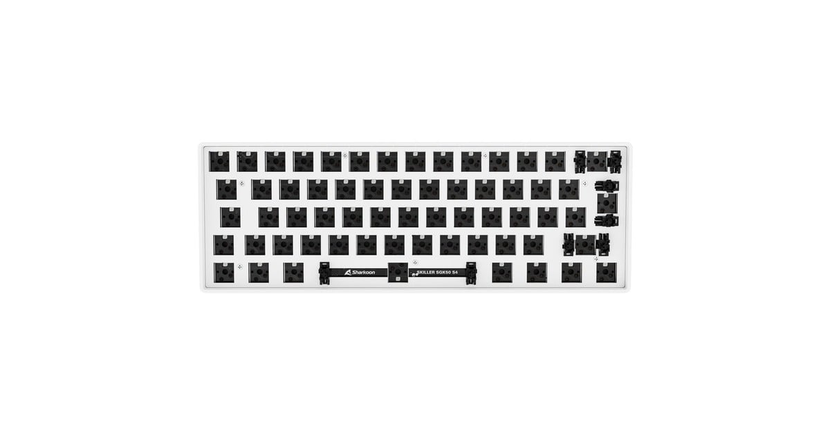 SharkoonSKILLER SGK50 S4 Barebone ISO, gaming toetsenbord  (Wit, 60%, Hot-Swap, RGB)