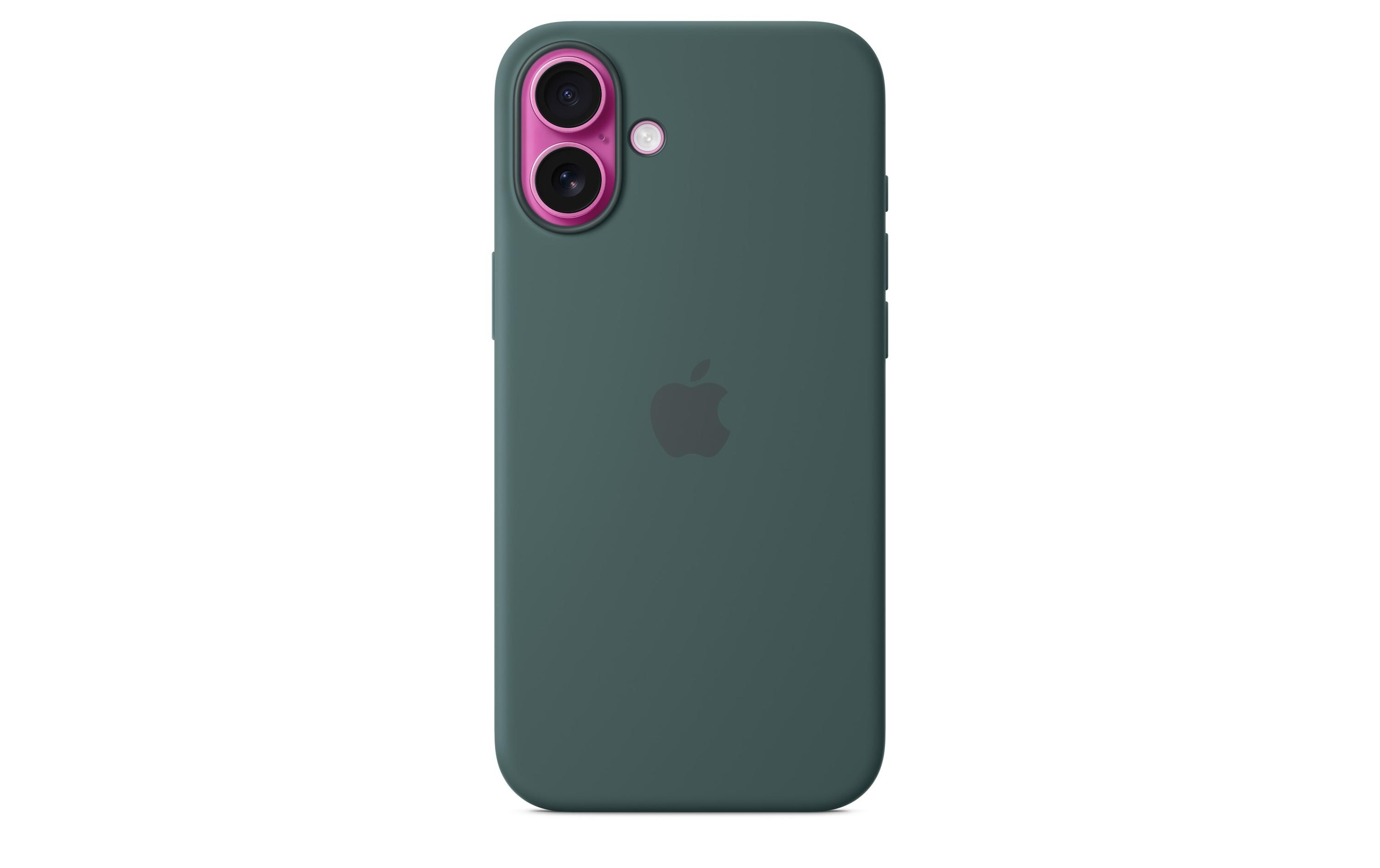Silicone Case mit MagSafe iPhone 16 Plus SeegrünSilikon-Backcover mit «MagSafe» für das Apple iPhone 16 Plus