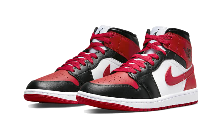 Air Jordan 1 Mid White Bred Toe - 48h Delivery