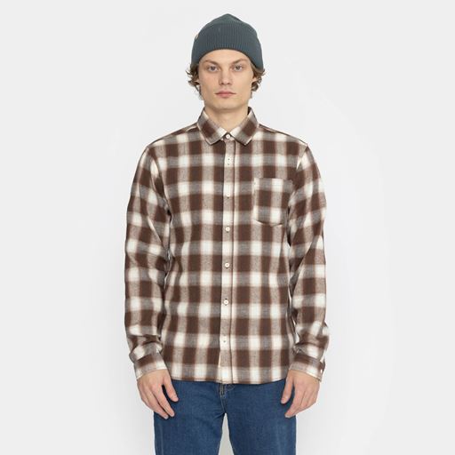 Revolution Regular Skjorte, Brown, XL