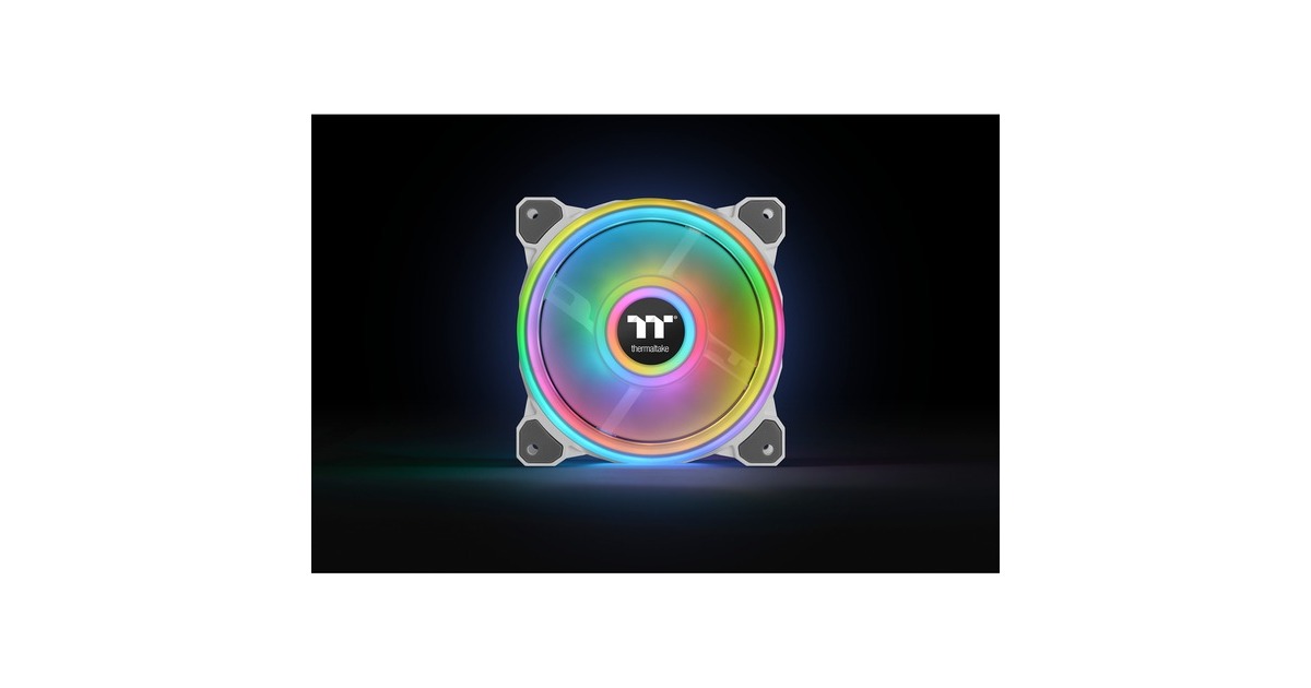ThermaltakeRiing Quad 14 RGB Radiator Fan TT Premium Edition 3 Pack case fans  (Wit, 3 stuks, 140 x 140 x 25 mm, 3 stuks, Incl. controller)