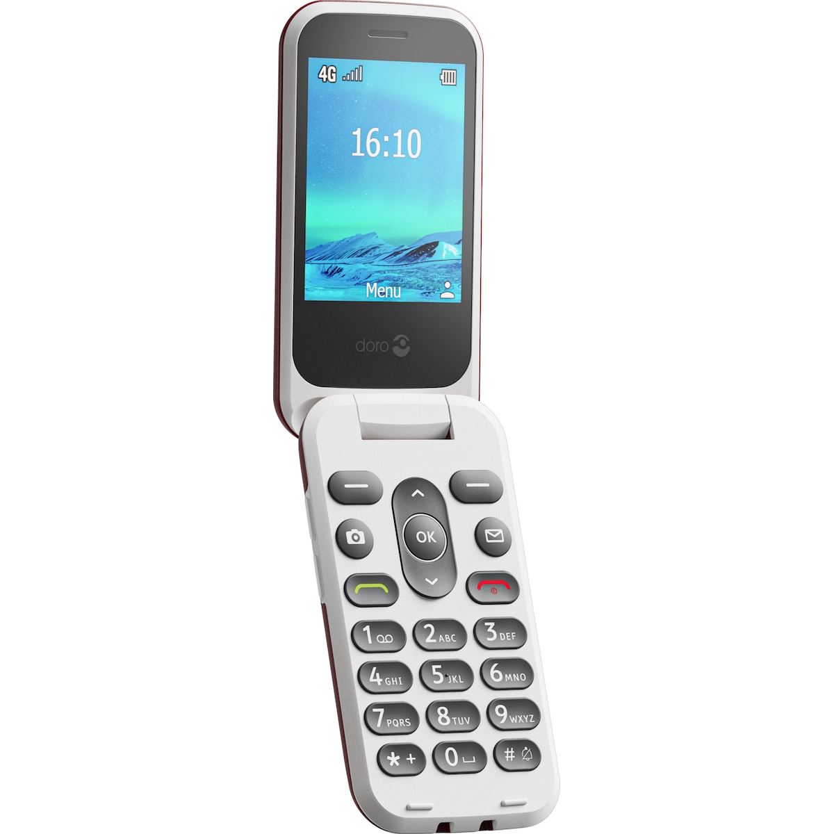 Doro 2881 mobiltelefon (rød)