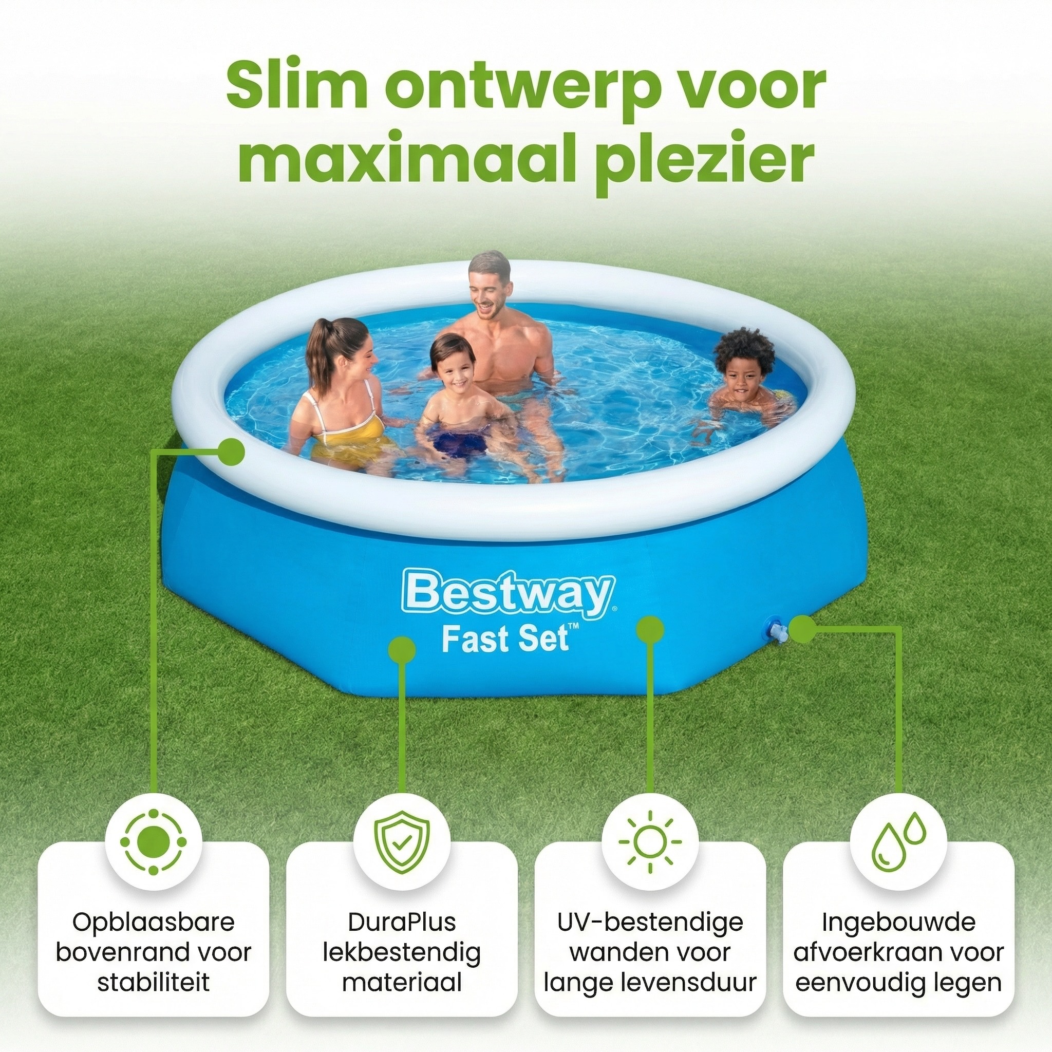 Bestway fast set 244x61cm zwembad