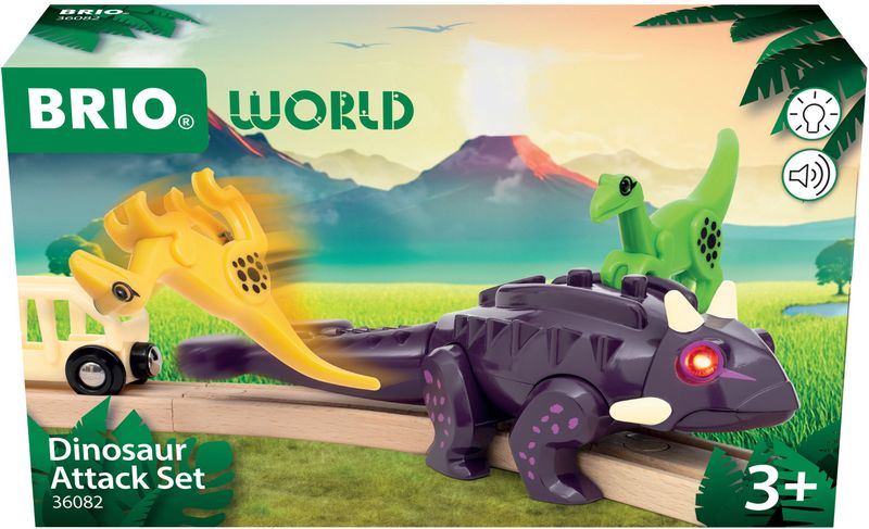 BRIO - Dinosaurier Attack Set Ankylosaurus - Houten Speelgoed